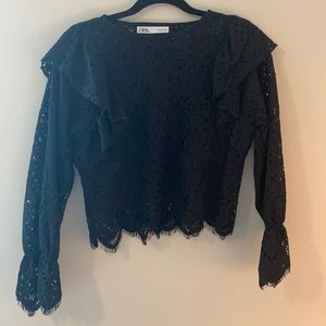 Zara Cropped Lace Top